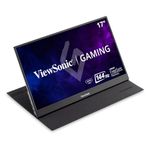 ViewSonic VX1755 17-inch 1080p IPS 144Hz Portable Gaming Monitor, with Adjustable Kickstand, AMD FreeSync Premium, USB Type-C, and Mini-HDMI.