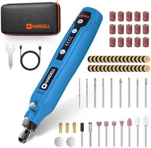 HARDELL Cordless Rotary Tool Kit Mini Rotary Tool with 69 Accessories, USB-C Rechargeable 5 Variable Speeds 5000-18000RPM for Engraving Sanding Polishing Wood Carving Drilling and DIY Craft