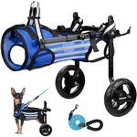 Lokshun 2024 Upgraded Dog Wheelchair for Back Legs Small Wheelchair for Dogs with Disabled Hind Legs Walking Adjustable Dog Carts with Wheels (XS)