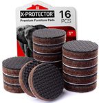 Furniture Grippers X-Protector – Non Slip Furniture Pads 16 PCS – 1” Round Furniture Pads – Self-Adhesive Rubber Feet for The Furniture – Non Skid Furniture Pads – Keep Furniture in Place!