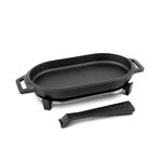 Ooni Cast Iron Sizzler Plate - Sizzler Cast Iron Pan - Cast Iron Cookware with Removable Handle - Cast Iron Griddle - Pre-Seasoned Oven Safe