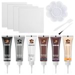 STHIRA® Leather Repair Gel Compatible with Leather Repair kit for car Seats and Furniture, 6 Color Restoration Cream for tears, Holes, Scratches, Scuffs, Cracks, Fading, with Included Tools Set