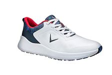 Callaway Golf Men's Star Golf Shoe, White/Navy/Red, 9 UK