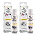 pjur med Premium Glide - Silicone-Based Medical Lubricant - for Highly Sensitive Skin/mucous membranes - Allergy Friendly - 100ml (Pack of 2)