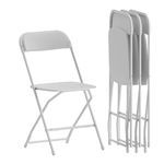 Flash Furniture 800 lb Capacity Folding Chairs - White - 4 Count