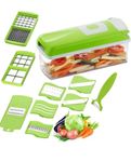 RV 13 in 1 Multipurpose Chopper, Fruits & Vegetable Cutters, Grater Peeler Chipser, Unbreakable Food Grade Body, Easy Push to Clean Button Slicer Dicer, Chopper for Kitchen