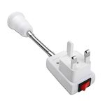 E27 Socket Holder, Adapter Light Bulb, Lamp Base with On/Off Switch, Plug in Wall Lights, Extension Lamp Edison Screw Holder Converter for Home Office, Pack of 1 UK Plug