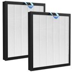 2 Pack Vital 100S Replacement Filter for LEVOIT Vital 100S and Vital 100S-P Air Purifier, Filter and Activated Carbon Filter for Vital 100s, Vital 100S-RF, White