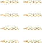 SUPERFINDINGS 20Pcs Brass with Word Charm Word Mama Pendants Real 18K Gold Plated Charm Lettering Charm Pendants for Jewelry Necklace Bracelet Making,Hole: 3mm