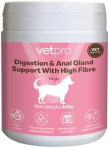 Vetpro Digestion & Anal Gland Support Supplement with High Fibre for Dogs | 400g Tub | Vet Approved | Fast Acting Formula | Encourages Normal Bowel Movements & Aids Long-Term Gut Health