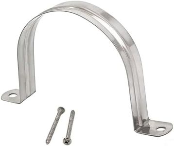 Amanaote Φ90 201 Stainless Steel Two Hole Pipe Strap Clip for 90mm Diameter Tube Pack of 4