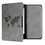 kwmobile Cover Compatible with Amazon Kindle Paperwhite (10. Gen - 2018) Cover - eReader Case - Travel Outline Grey