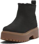 Timberland Women's Stone Street Mid Warm Lined Fashion Boot, Black Nubuck, 9.5 Wide