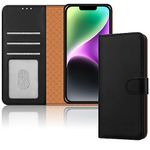 iCatchy iPhone 14 Case 6.1-Inch, Leather Wallet Book Stand view Magnetic Protect RFID Blocking Flip Cover Compatible with iPhone 14 (Black)