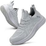 Feethit Women Trainers Casual Sneakers Lightweight Breathable Walking Shoes Gym Sport Tennis Light Gray 6