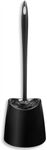 TATAY Toilet Brush | Durable Materials | Modern Design | Fixed and Long-Lasting Brush for Hygienic Cleaning | Multiple Bathroom Brush Colors | Made in Spain | 12 x 12 x 38 cm – Black