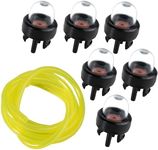 DemJamr 6 Pcs 188-512 Snap in Primer Bulb + Fuel Lines for Chainsaws/Trimmers/Blowers, Fit for Husqvarna Chainsaw 235 236 240 340 345 350 353 440 445 450 460, Trimmer Weedeater 123L 225 232L 227L 240