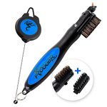 Frogger BrushPro Golf Club Cleaner with Ergonomic Grip and Retractable Cord | Sturdy Golf Brush and Groove Cleaner with Advanced Scrub Cleaning Technology for Professional Golfers