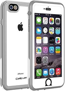 CellEver iPhone 6 Plus Case Waterproof Shockproof IP68 Certified SandProof Snowproof Full Body Protective Cover Fits Apple iPhone 6 Plus (5.5") - KZ Gray/Clear