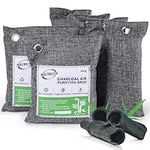 NATRUTH Activated Bamboo Charcoal Air Purifying Bag, Nature Air Fresh Purifier Bags, Odor Eliminator for Home, Car, Closet, Basement, Shoe, Fridge, Deodorizer, 6-Pack (2 * 200g + 4 * 75g) (Grey)