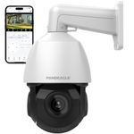 5MP Auto Tracking PTZ PoE IP Camera Outdoor Speed Dome, Compatible with Hik Vision 25x Optical Zoom, Human Vehicle Detection, Two Way Talk, 330ft IR Night Vision,MicroSD 512GB,IP66,PTZ-4525X-ISG
