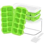 DOQAUS Ice Cube Tray with Lid and B