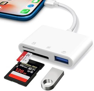 Lecteur de Carte SD pour iPhone iPad, Aplimln Adaptateur Carte SD pour iPhone 3 en 1 avec Port USB und Double Fente, Adaptateur Micro SD, Adaptateur de Carte mémoire Photographie