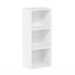 Furinno Luder 3-Tier Open Shelf Bookcase, White