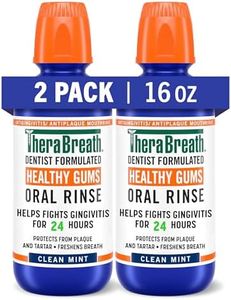 TheraBreath Healthy Gums Mouthwash Clean Mint, Antigingivitis, Dentist Formulated, 16 Fl Oz (2-Pack)