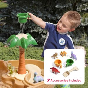Step2 Dino Dig Sand & Water Sensory Table – 7-Piece Kids Activity Toy