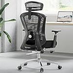 Ergonomic Office Chair, Home Office Mesh Chair with Lumbar Support,3D Armrests and Adjustable Headrest, Computer Desk Chair High Back for Heavy People