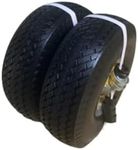 2 New HORSESHOE Sawtooth 4.10/3.50-4 LP Solid Flat-Free Hand Truck Dolly Go Cart All Purpose Utility Universal Wheels, Offset Hub Length 2.25"-4", Installed 5/8" Ball Bearing with Extra 3/4" Bearing