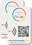 Reusable Review Tap Sticker for Google Reviews - 2-Stickers Pack QR & Tap NFC - Review Us on Google Tap Sticker - iPhone & Android - Boost My Reviews Sticker - Set Up at Home | by MESSAGENES