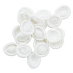 SCHOFIC ANTI-STATIC ESD SAFE CHLORINATED DISPOSABLE LATEX FINGER COTS [REUSABLE RUBBER FINGERTIPS] 4 MIL THICK - White (200)