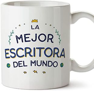 MUGFFINS Tazas para ESCRITORA mujer - En Español - Mejor del Mundo - 11 oz / 330 ml - Regalo original y divertido