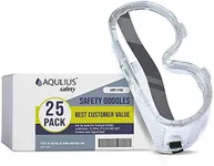 Aqulius Bulk 25 Pack of Safety Goggles - ANSI Z87+ Certified - Perfect Eye Protection for Nurses, Construction, Fabrication, Lab Work, Chemistry Science, Onion Cutting & More!