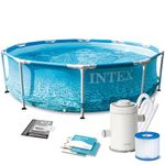 Intex 10 ft x 30-inch Beachside Metal Frame Pool Set
