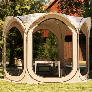 Mars Explo Screen Pop Up House Room Tent, Canopy Sun Shade Shelter for Camping, Patio, Backyard, Deck & Outdoor Activities, Portable Gazebo, 10'x10'