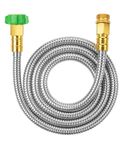 UNCO- Garden Hose, 6 Feet, Stainless Steel Hose, Metal Hose, Metal Garden Hose, Stainless Steel Garden Hose, Outdoor Hose, No Kink Garden Hose, Short Garden Hose, Garden Hose Metal