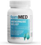 femMED Menopause Relief - Menopause Supplements for Women with Black Cohosh to Safely Help Relieve 12 Menopausal Symptoms: Hot Flashes, Night Sweats, Irritability, Mood Swings, Sleep Disturbances, Low Energy & More - Formulated by Canadian Doctors (60 Caps - 30 Day Supply)