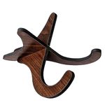 Portable Wooden Ukelele Stand Holder,Eidoct Portable Wood Ukulele Stand for Small Guitar, Violin, Banjo, Mandolin(Dark Brown)