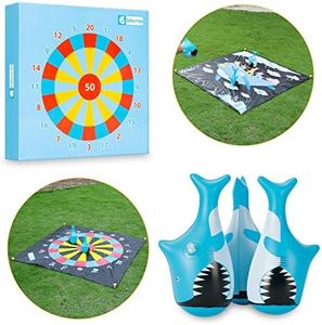 Gdaytao Outdoor Toys for Kids, Flarts Lawn Games with 3 Tumbler Darts, Outdoor Games for Kids and Family, Outside Sports Games for Boys Girls Family Age 3 4 5 6 7 8 9 10 11 12 Years Old and Up
