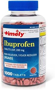 Timely Ibuprofen 200mg 1000 Tablets - Compared to Advil Tablets - Pain Relief Tablets and Fever Reducer - for Headache Relief, Menstrual Pain, Tooth Aches Muscular Aches, Arthritis Pain & Body Aches