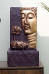 EXPLEASIA Buddha Face Wall Water Fountain for Home, Office, Garden | Housewarming Gift| with Maintenance Kit| Home Decor Water Fountain, Buddha Water Fountain (Wine Gold) (83.8H X53.3L X38 CM)
