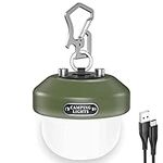 Camping Lantern Rechargeable, Wastou Camping Light USB Portable, Bright Tent Lamp Battery Powered, 6 Light Modes LED Light Waterproof, 150 Lumen, for Camp, Emergency, Power Cuts, Army Green (C5)