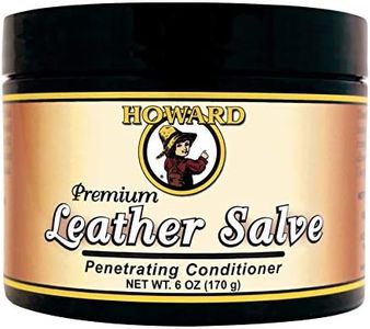 HOWARD PRODUCTS LS0006 Premium Leather Salve Conditioner, 170g - Renews Old Leather, Protects New Leather, Deep Penetrating Formula with Purified Lanolin, Neatsfoot, Coconut Oil, Beeswax