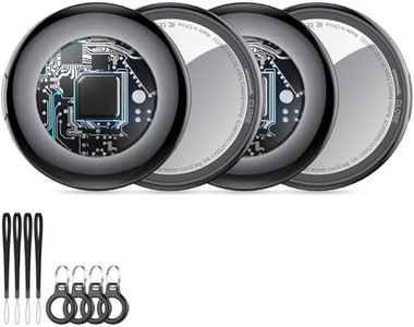 2026 New [Apple MFi Certified] Air Tracker Tags-4 Pack (iOS Only), Tukio Bluetooth Tracker for Apple Find My, Replaceable Battery, Key Finder and Item Locator Smart Tag for Keys, Bag, Luggage and More