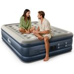 iDOO Inflatable Mattress, Air Mattress Double with Built in Pump, King Size Airbed, Blow Up Bed 3 Mins Self Inflating, Guest Bed for Home Camping Travel 203x152x46cm