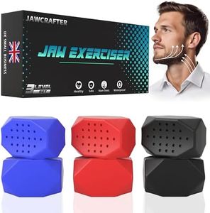 smim 6PCS Jaw Exerciser Face Trainer for Sharper Jawline - Double Chin Reducer Jaw Toner with 3 Levels Of Resistance - Jawline Exerciser Chew - Jaw Toner for Men & Women to Strengthen Facial Muscles