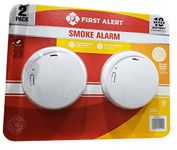 First Alert Smoke & Fire Alarm Slim Design 2 pack 10 year long-life sealed battery